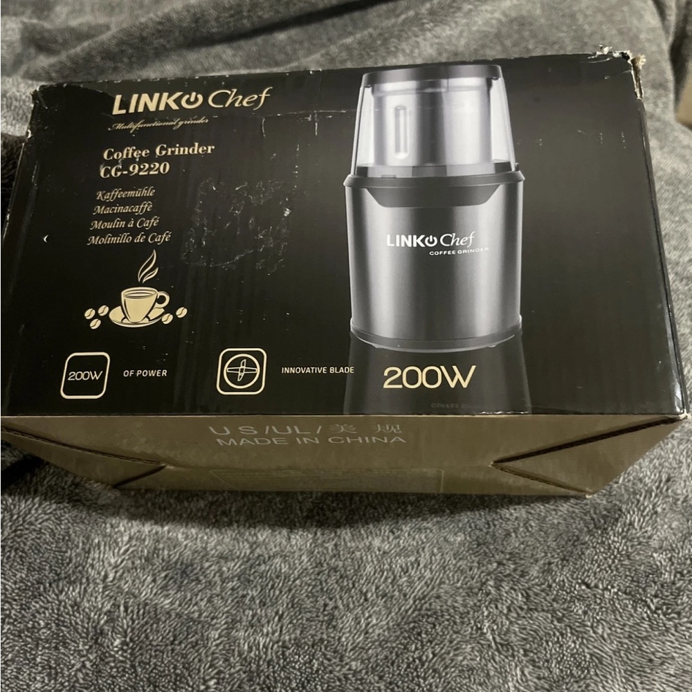 Link Chef Coffee Grinder - Black and Silver